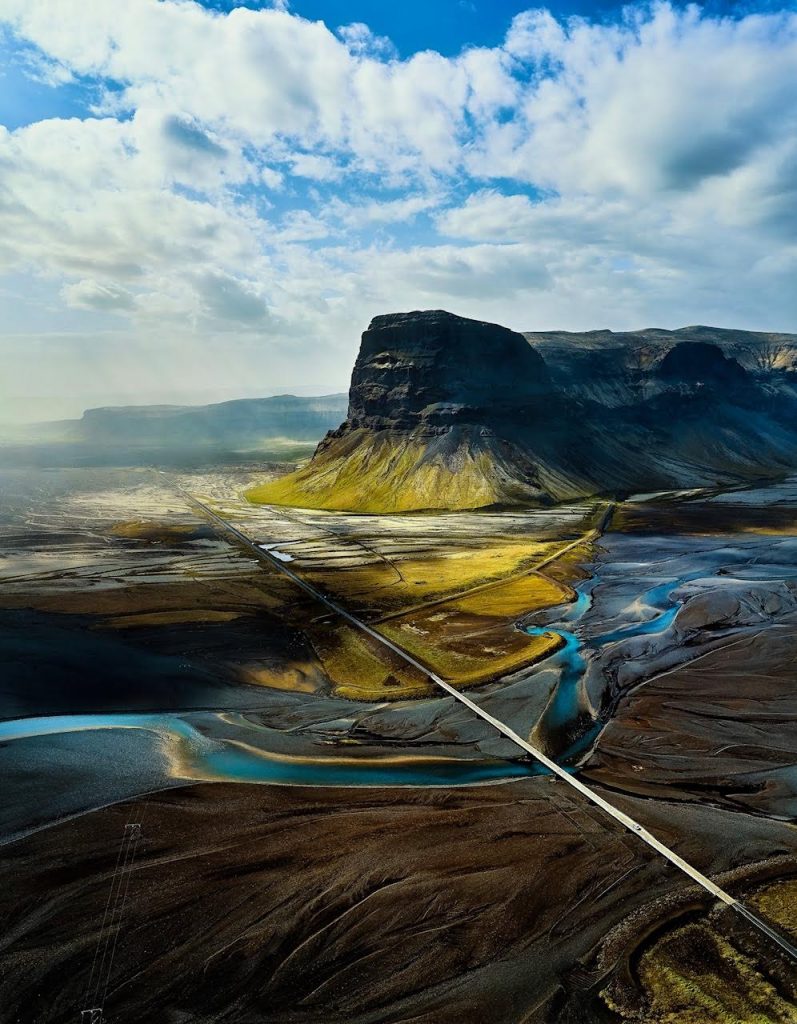 the view of Lomagnupur on the Iceland Ring Road