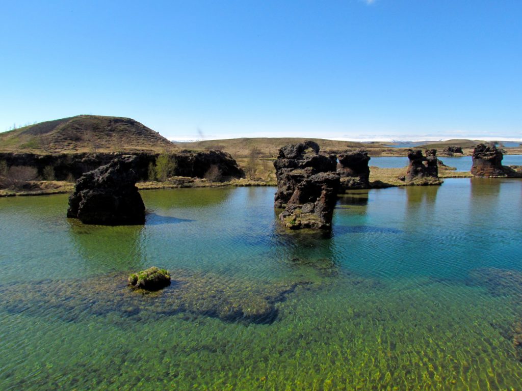 Photo of lava rock formations on the small peninsula of Höfði in Iceland. One of the Game of Thrones Iceland filming locations. 