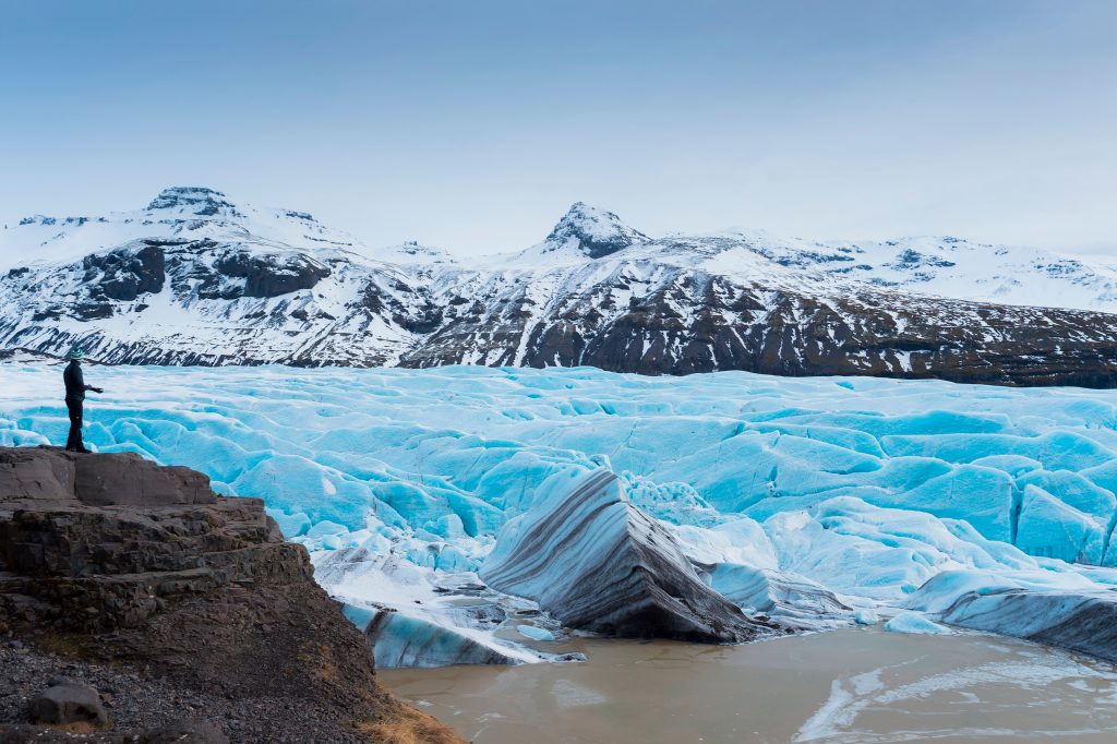 Photo of Svinafellsjokull Glasier National Park located in Iceland. 