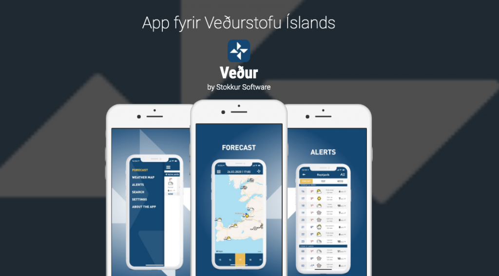 Vedur is a great app for weather in Iceland