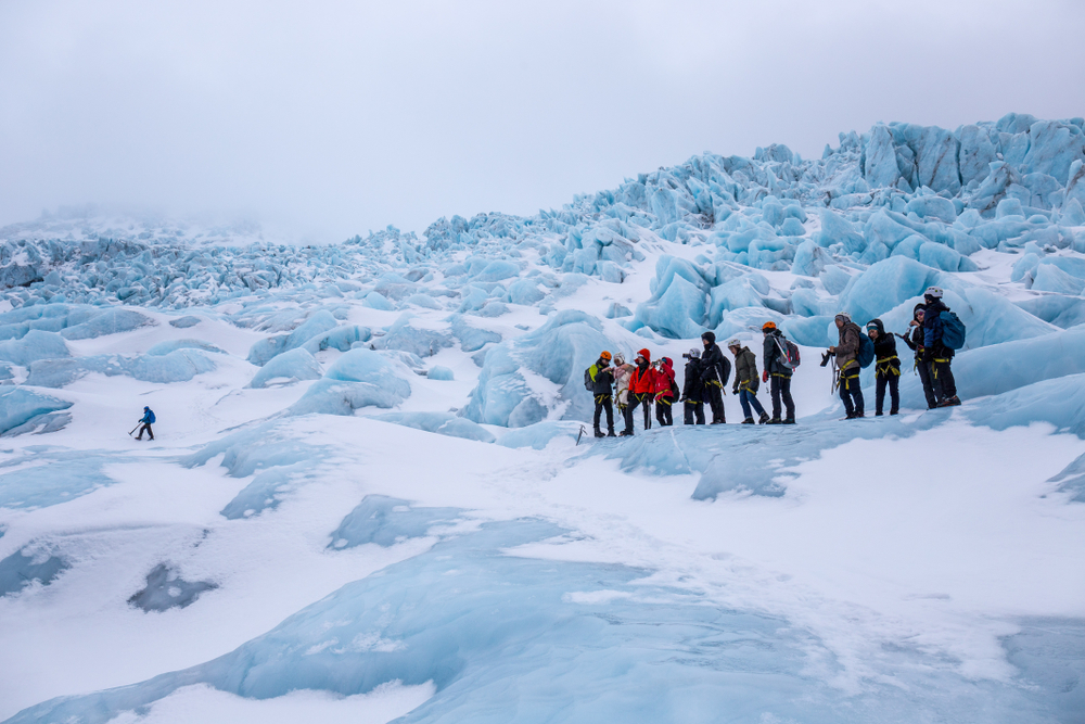 Hiking through the Iceland glaciers is a once in a lifetime experience 