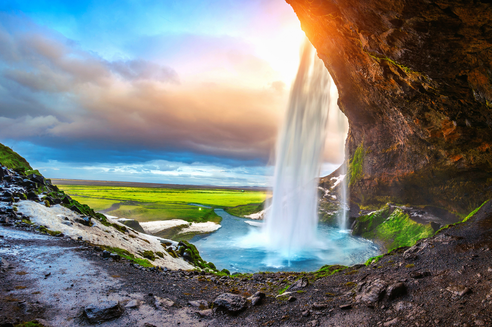 best time to visit iceland waterfall