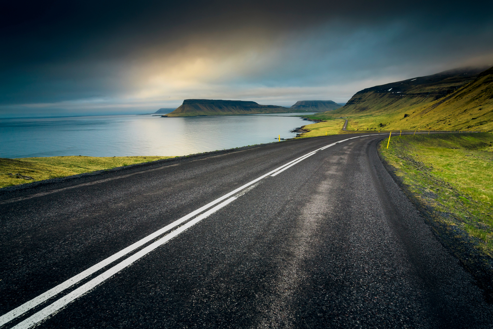 Photo of a place where you could go driving in Iceland.