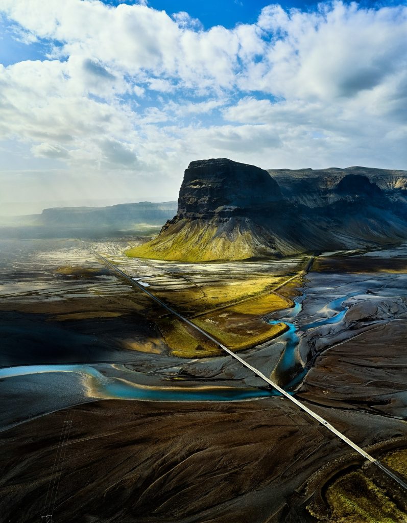 Photo of a road you may travel while driving in Iceland.