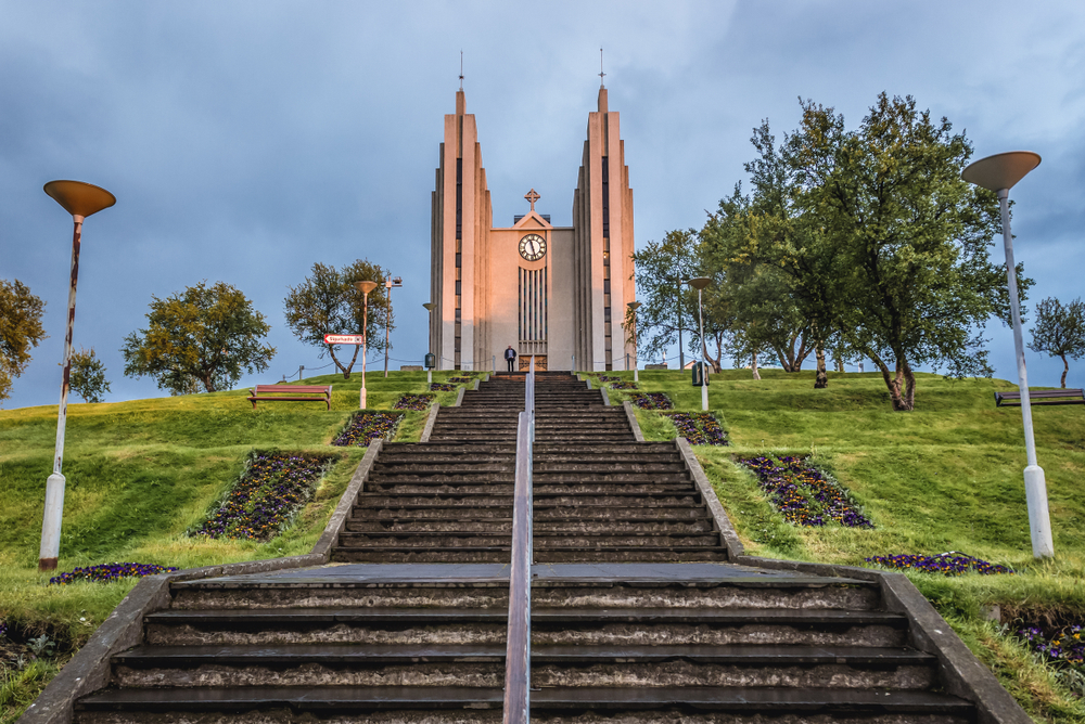 Akureyrarkirkja Chuch in north iceland