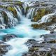 Bruarfoss Waterfall is the bluest waterfall in Iceland.