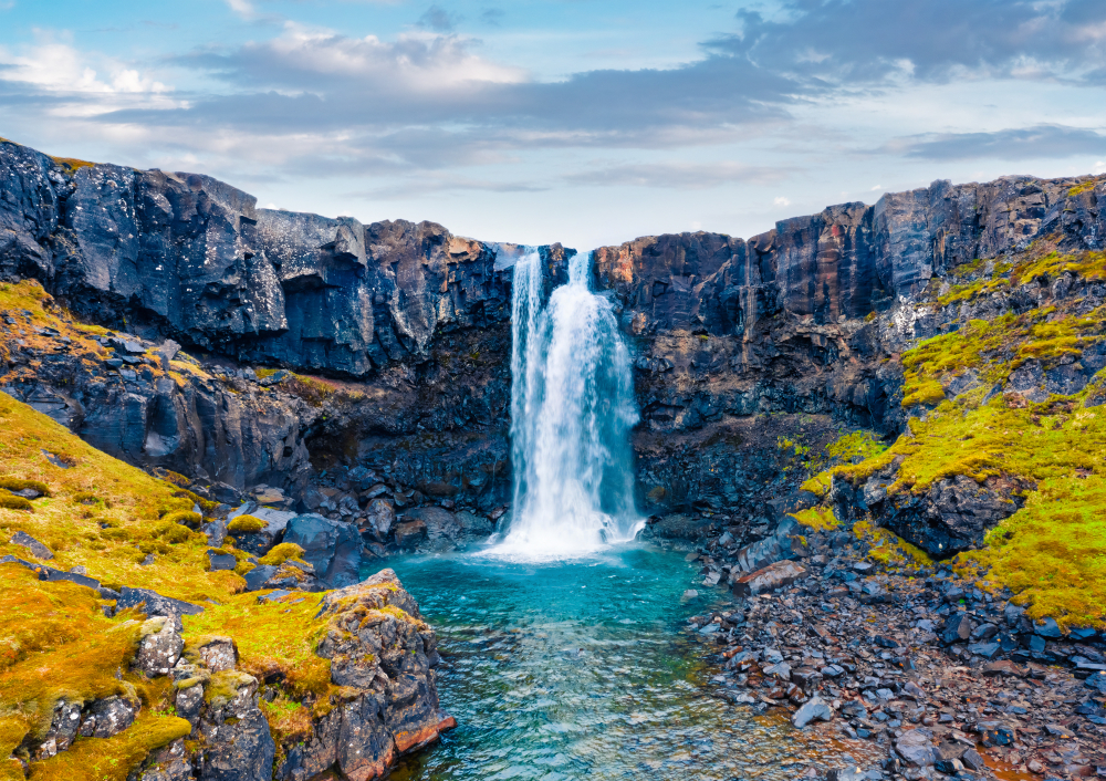 Gufufoss is beautiful and easy to get to.