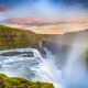 gullfoss waterfall during iceland in spring