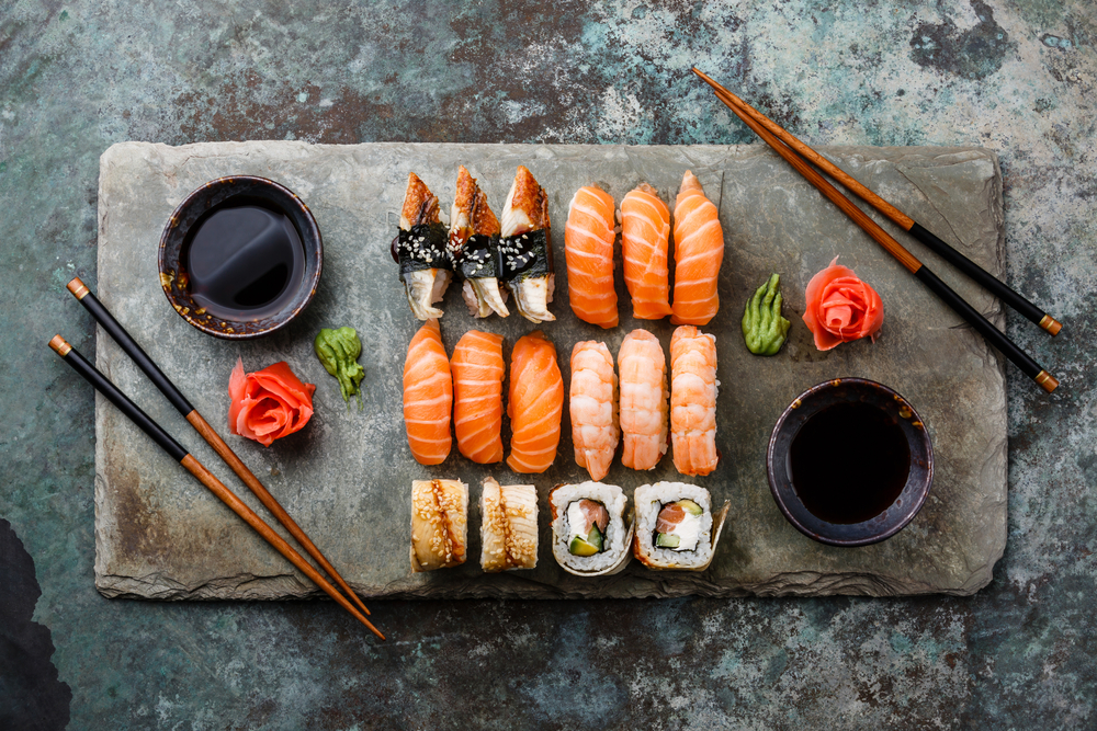 beautifully displayed sushi dishes like you can find at Sushi Social, one of the best restaurants in Reykjavik