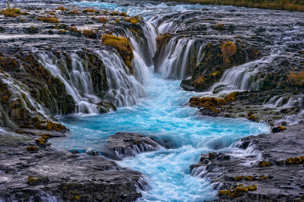 Bruarfoss waterfall, one of Iceland's many freshwater sources