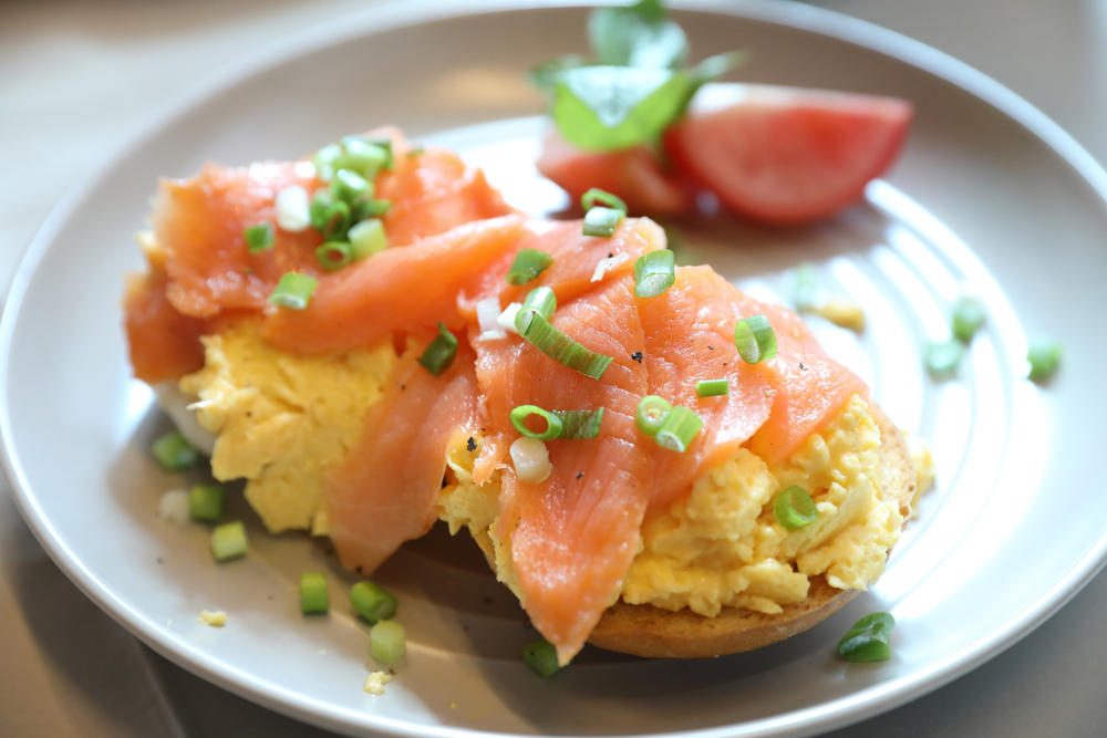 photo of breakfast in iceland on a plate at cafe loki