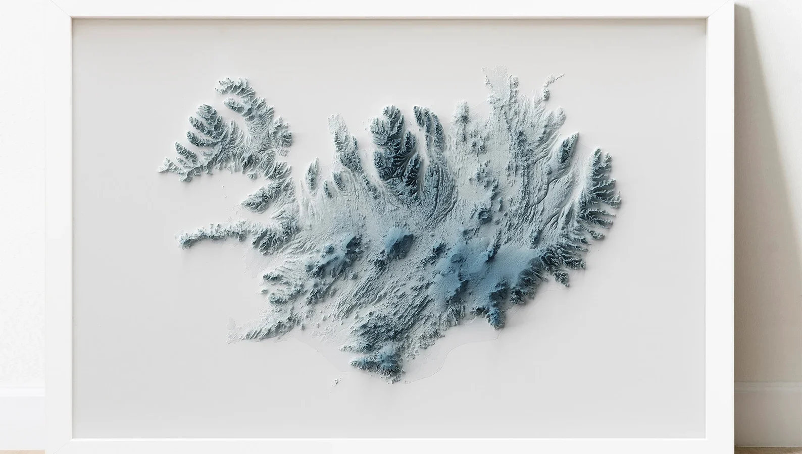 pretty blue map of iceland on a white background one of the best iceland gifts