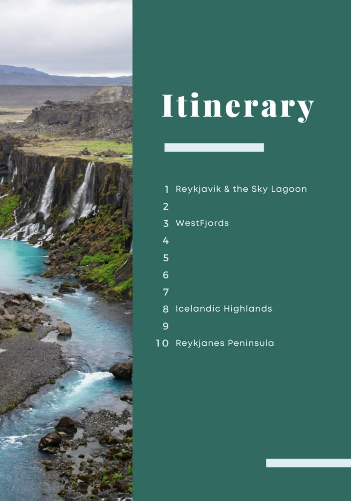 photo of the interior of an iceland ebook featuring the icelandic highlands