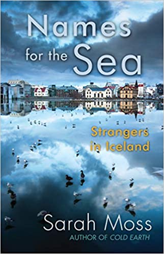 Names of the sea book cover featuring a picture of Icelandic houses near the water. 