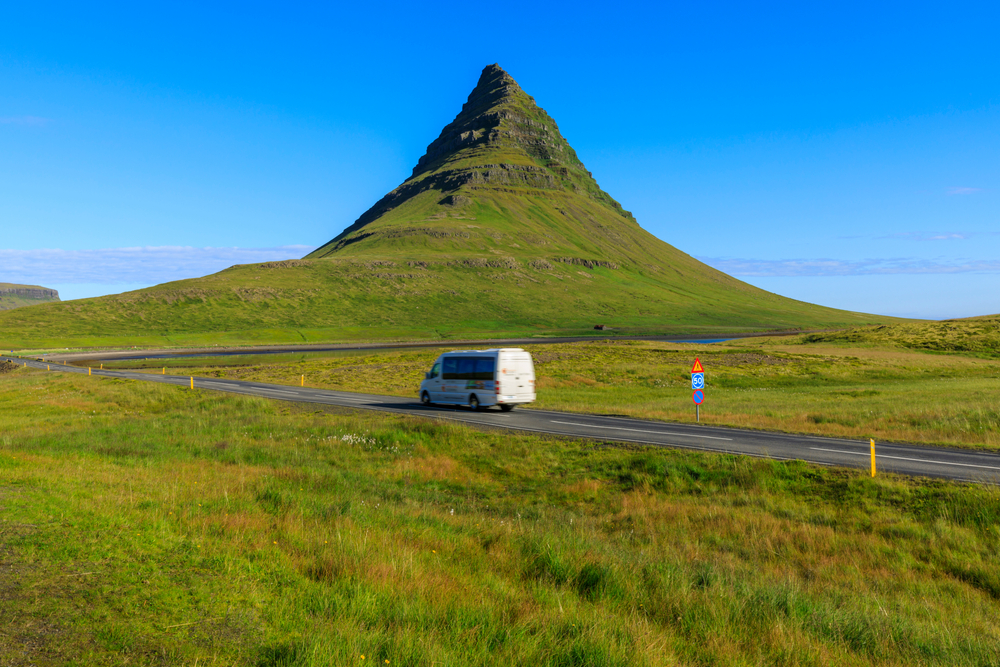 one of the best multi day tours in iceland going past an iceland mountain