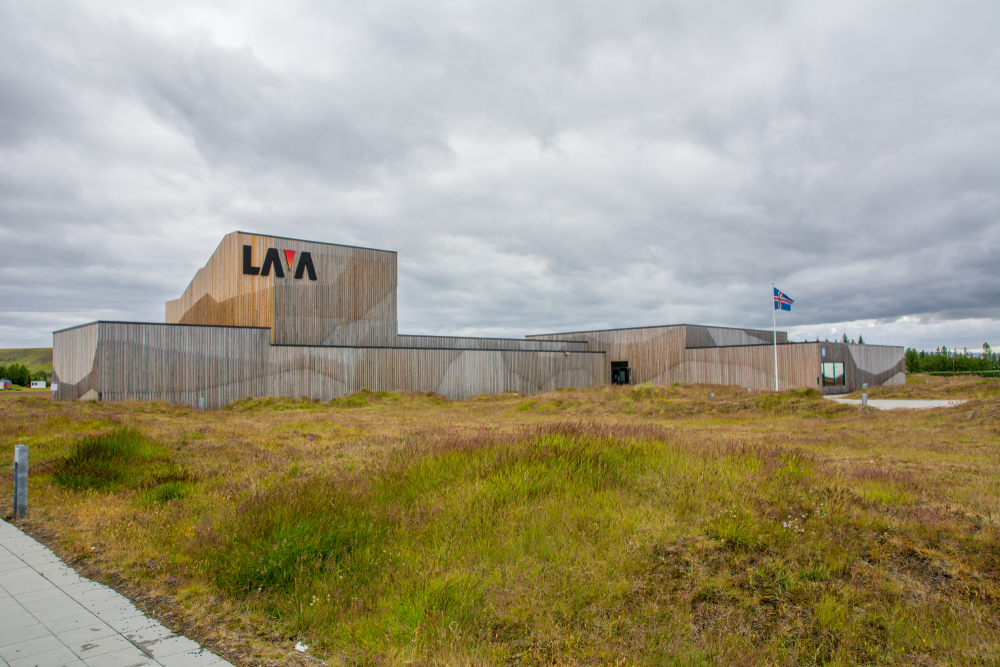 View on the exterior of the Lava Centre museum and interactive exhibition