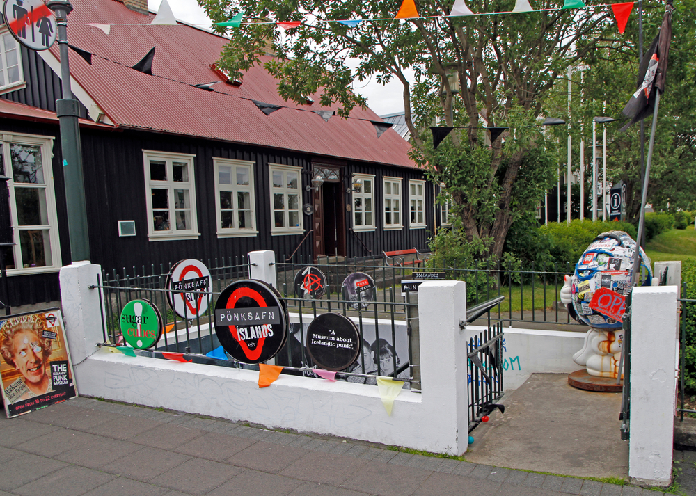 The entrance to the punk museum in Reykjavik in an article about museums in Iceland. 