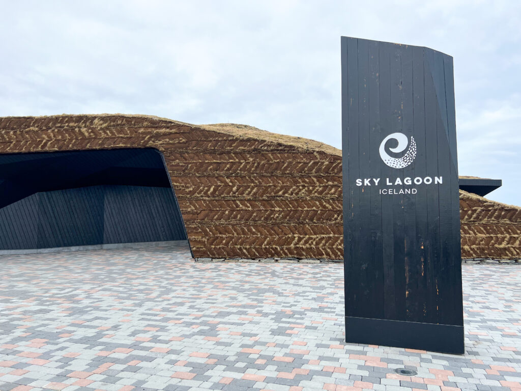 The entrance outside the sky lagoon